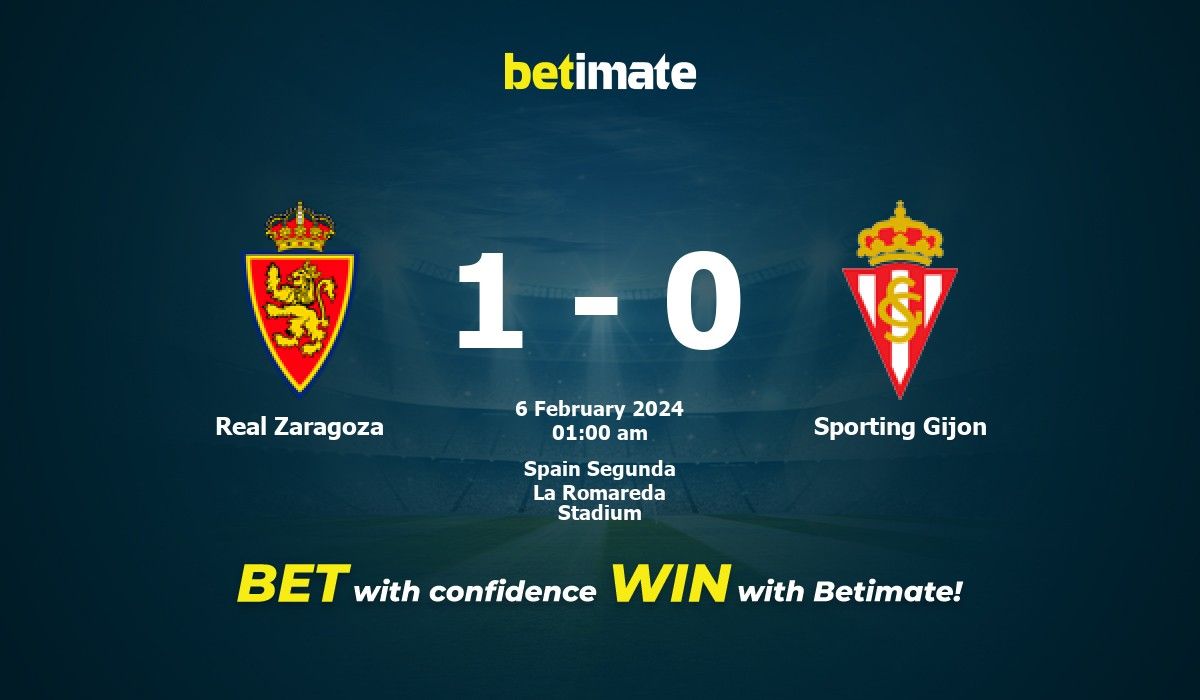 Zaragoza vs sporting gijon