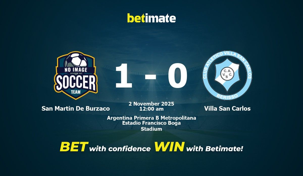 Prediksi San Martin De Burzaco vs Villa San Carlos, Peluang & Tips ...