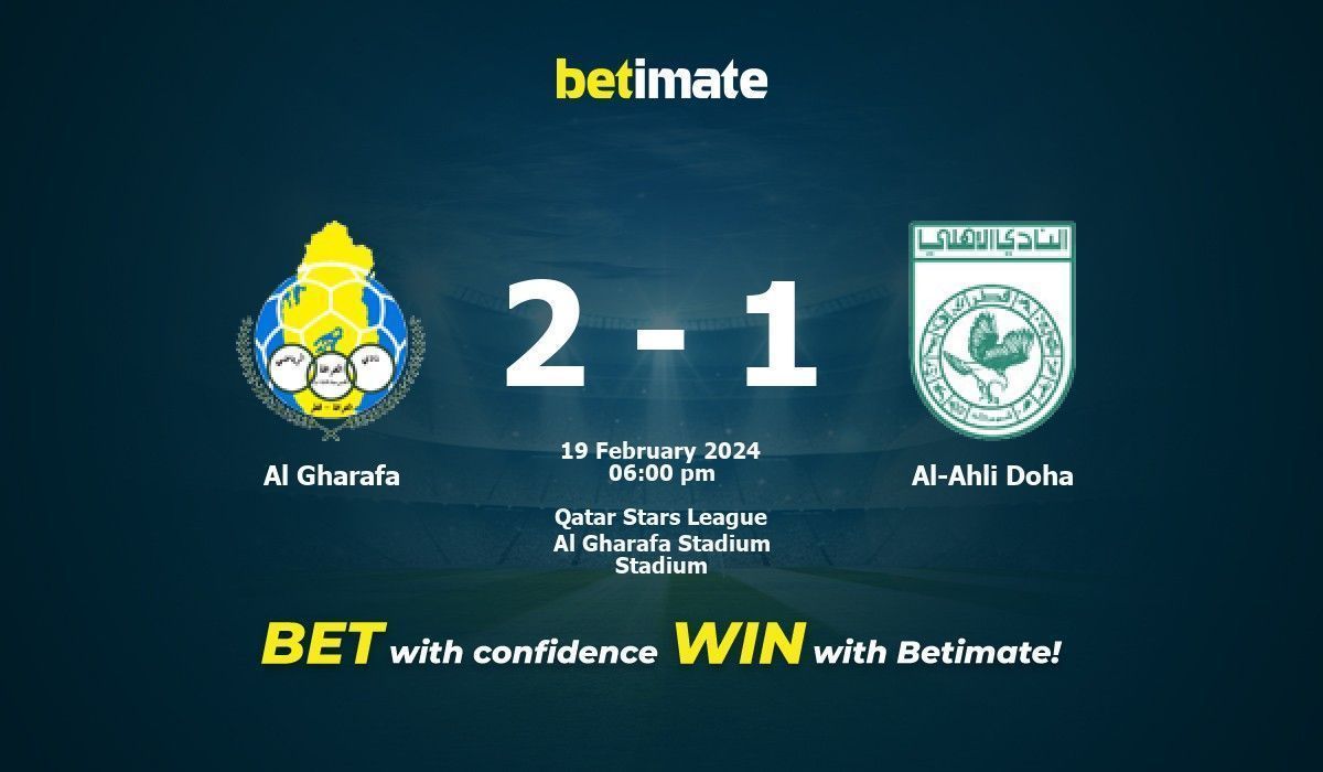 Al Gharafa vs AlAhli Doha Pronostici, quote e consigli di 19