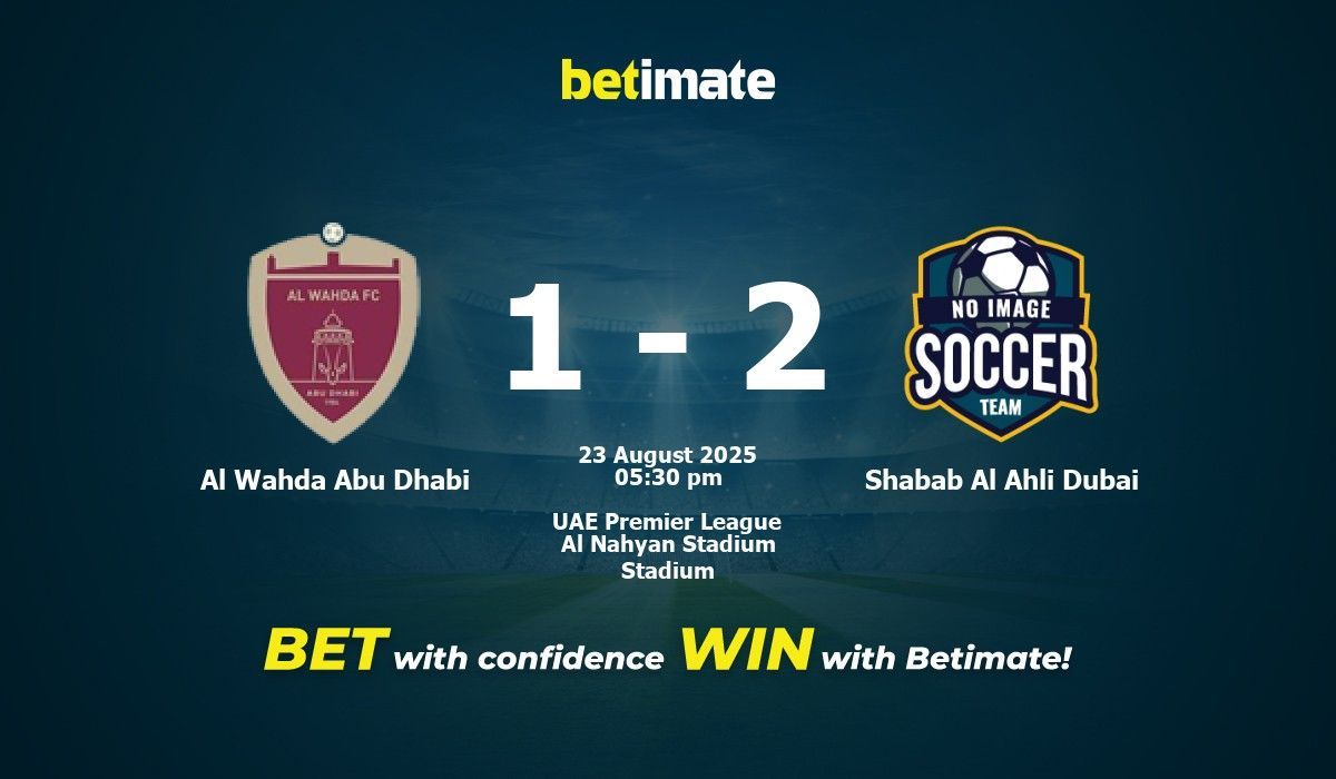Al Wahda Abu Dhabi vs Shabab Al Ahli Dubai Pronostici, quote e consigli ...