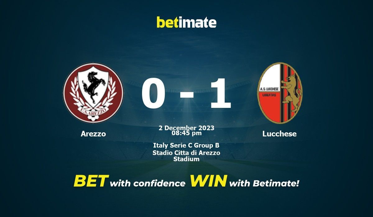 Pronostico quote e consigli di scommessa Arezzo vs Lucchese 02 12