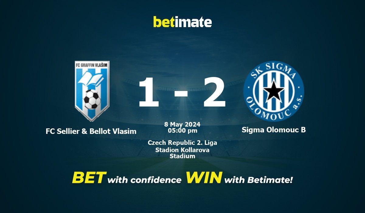 FC Sellier & Bellot Vlasim Vs Sigma Olomouc B Pronostici, Quote E ...