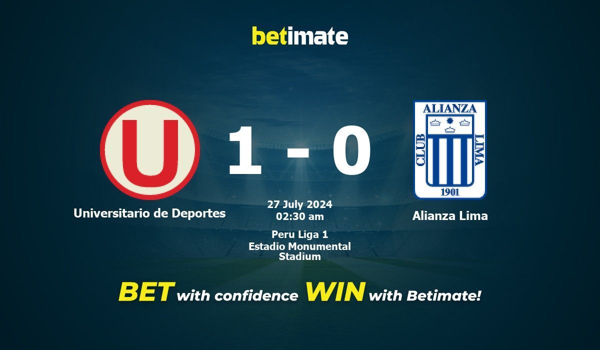 Universitario de Deportes vs Alianza Lima Pronostici, quote e consigli