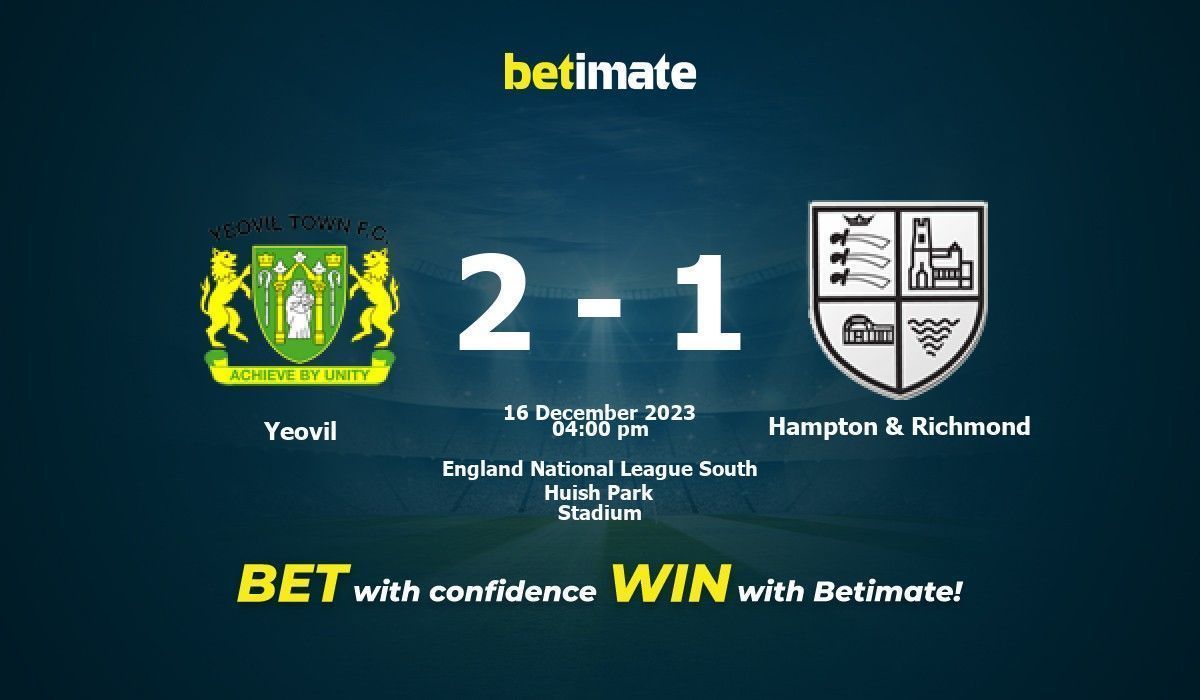 Yeovil vs Hampton & Pronostico, quote e quote di Richmond Suggerimenti