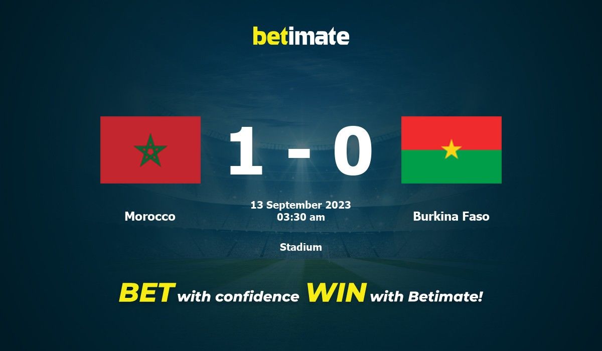 モロッコ vs ブルキナファソ 予測、オッズ、賭けのヒント 09/12/2023