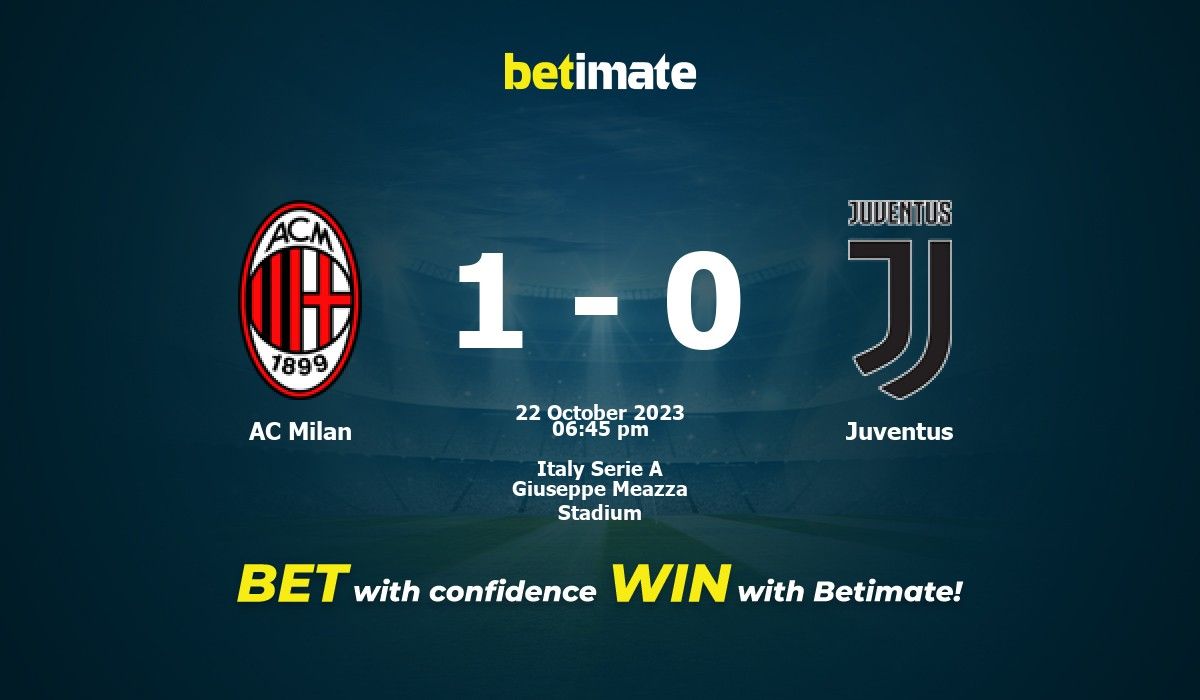 Palpite: Milan x Juventus – Serie A – 22/10/2023