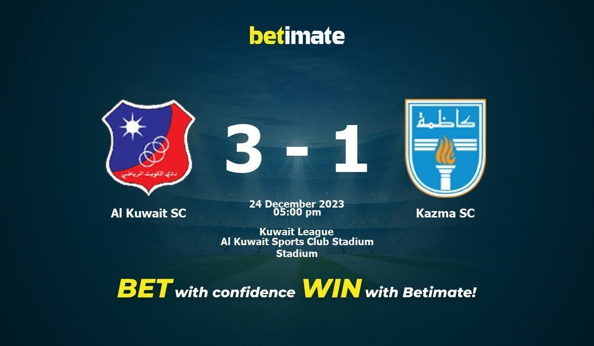 Al Kuwait SC vs Kazma SC Prognóstico, Odds e Dicas de Apostas 24/12/2023