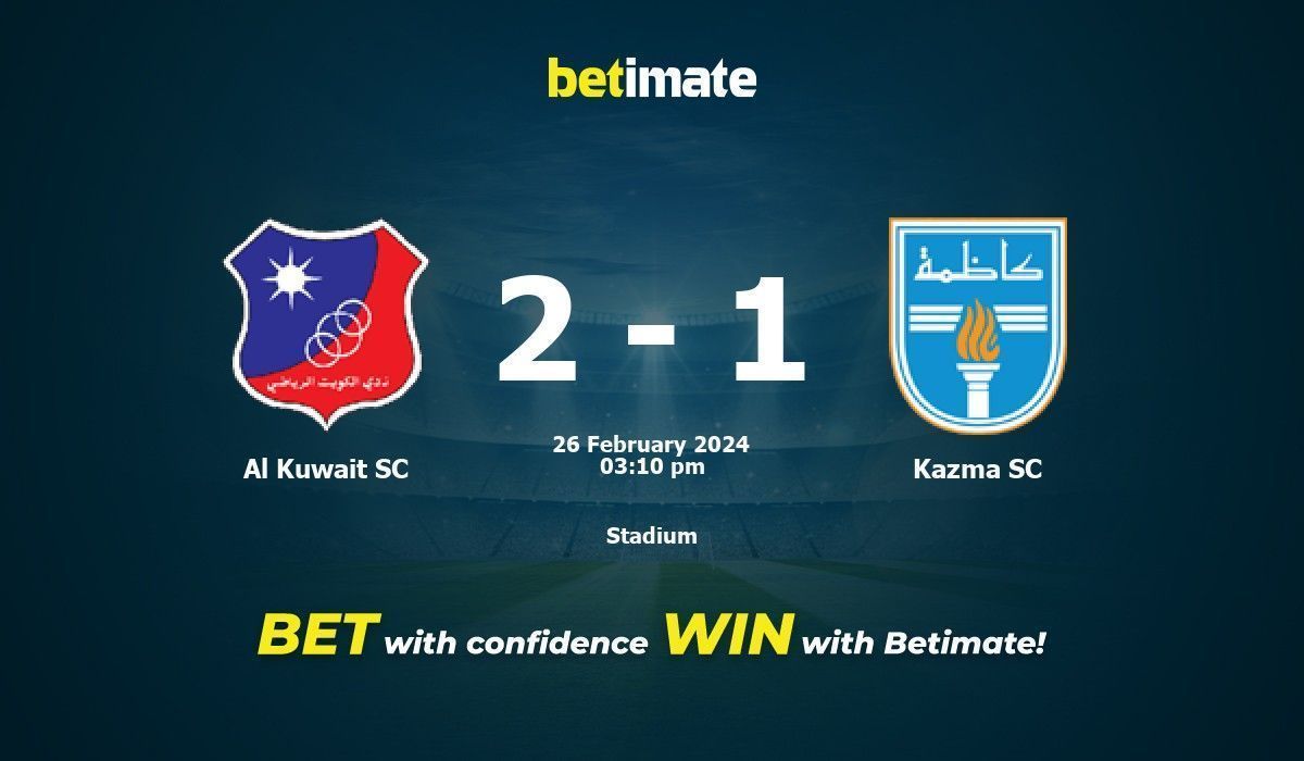 Al Kuwait SC vs Kazma SC Prognóstico, Odds e Dicas de Apostas 26/02/2024