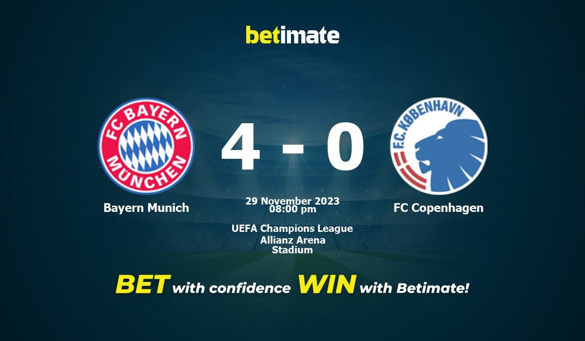 Palpite Bayern de Munique x FC Copenhage - Champions League – 29