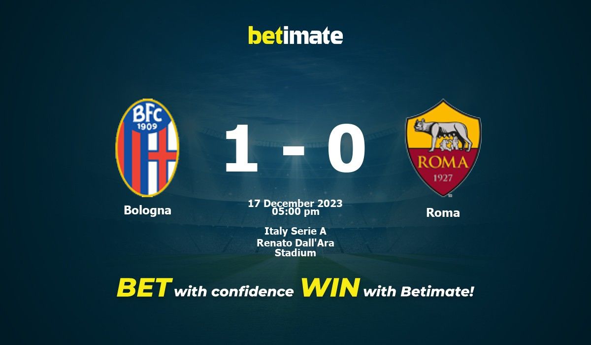 Resultado do jogo Bologna x AS Roma hoje, 17/12: veja o placar e