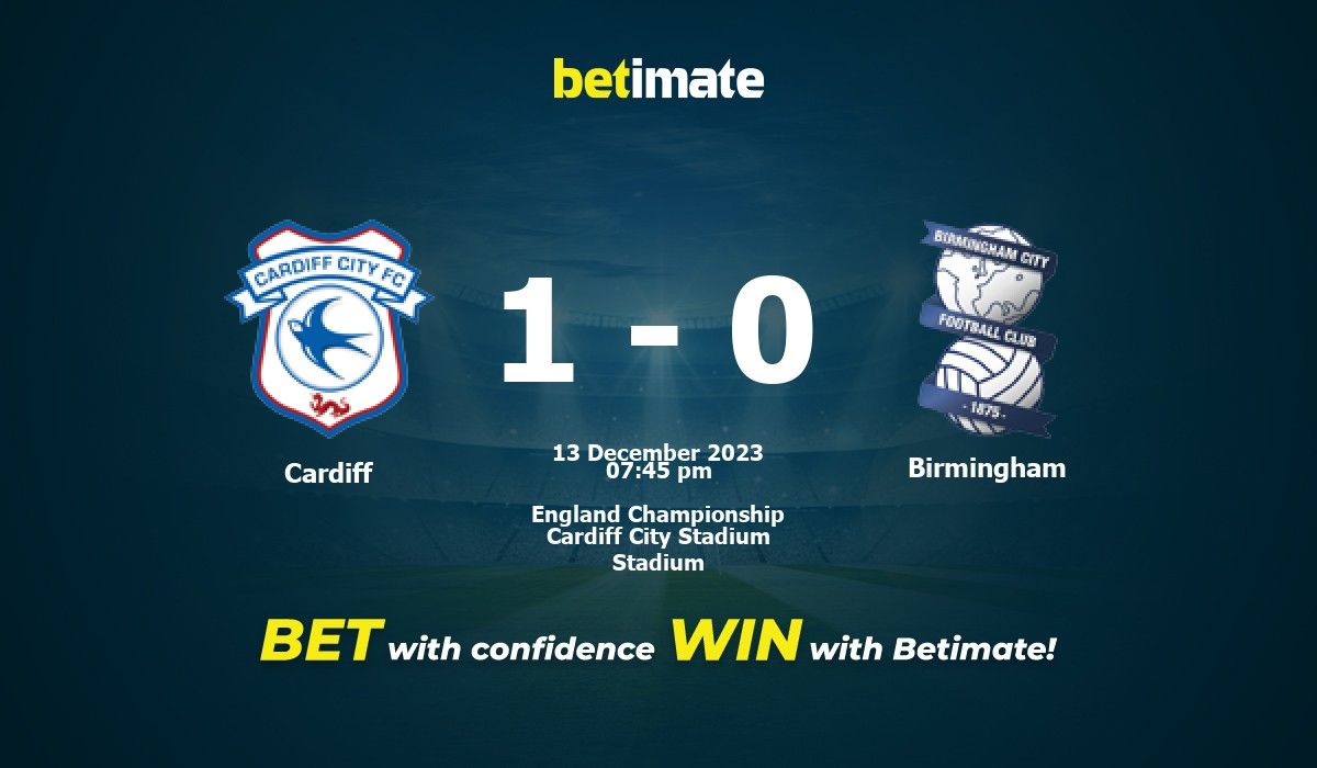 Palpite Cardiff x Birmingham: 13/12/2023 - 2ª Divisão da Inglaterra
