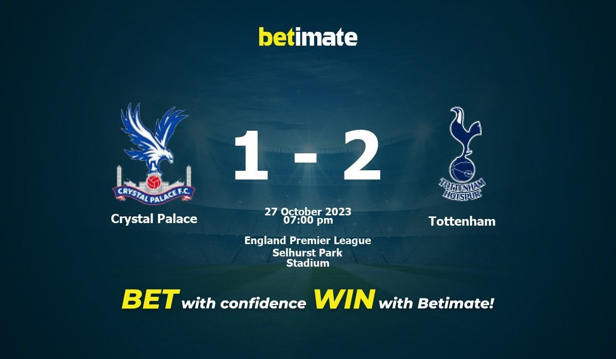 Resultado do jogo Crystal Palace x Tottenham hoje, 27/10: veja o