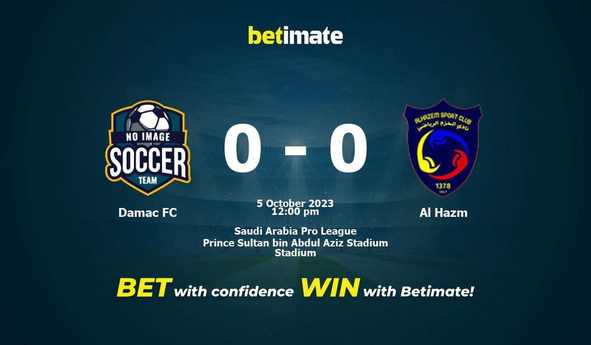 Damac FC vs Al Hazm Prognóstico, Odds e Dicas de Apostas 10/05/2023