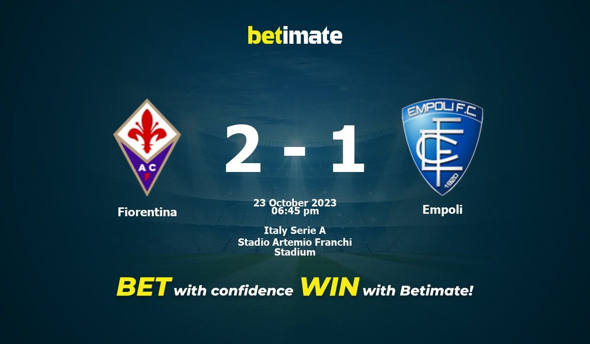 Fiorentina x Empoli 23/10/2023 – Palpite dos Jogo, Futebol