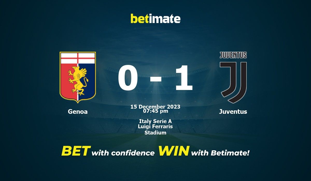 Genoa x Juventus: palpites, odds, onde assistir ao vivo, escalações e  horário