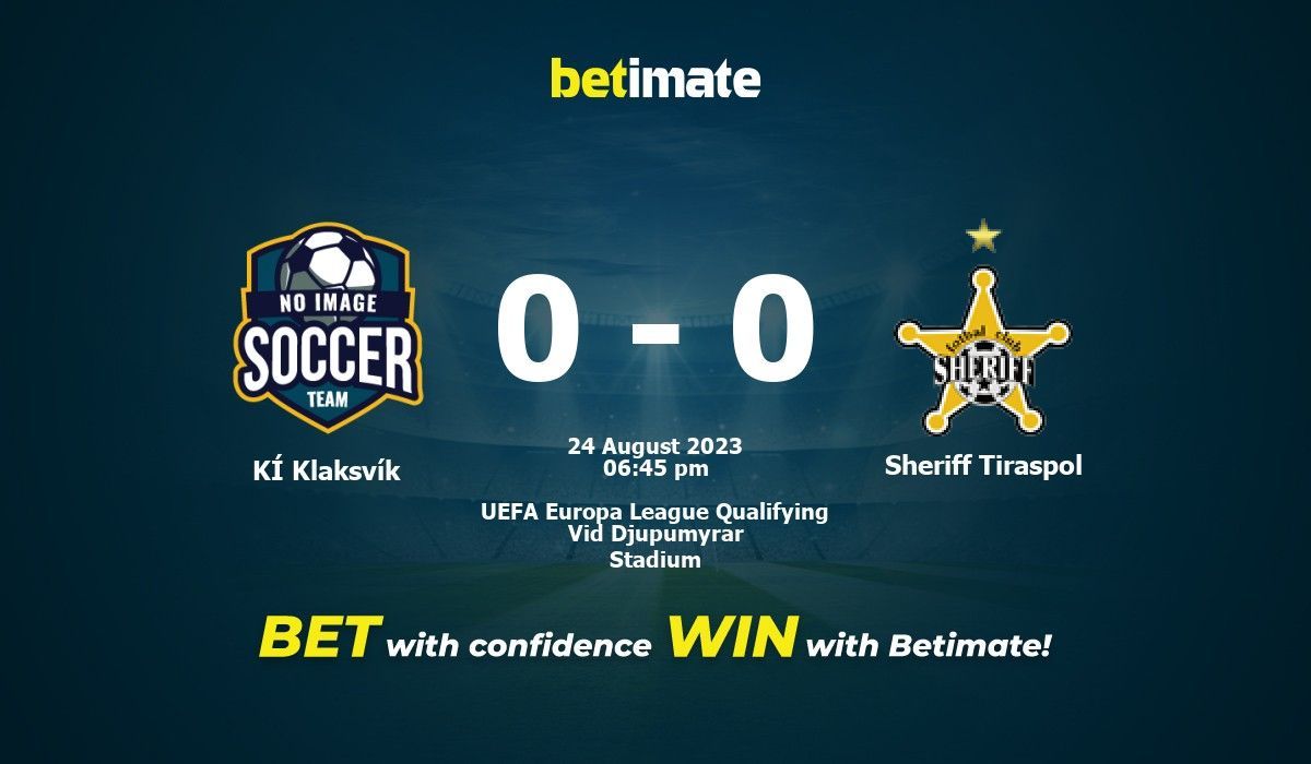 KI Klaksvik vs FC Sheriff Tiraspol Palpites em hoje 24 August 2023 Futebol