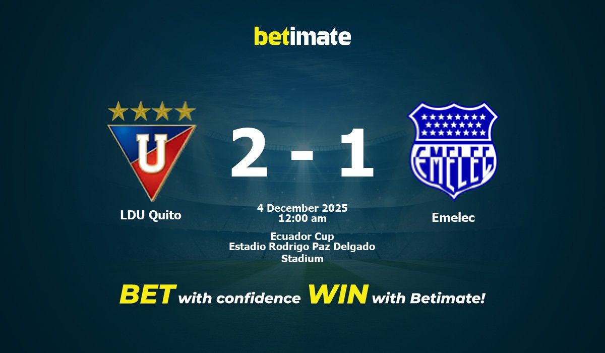 Prognóstico, probabilidades e dicas de apostas para LDU Quito x Emelec ...