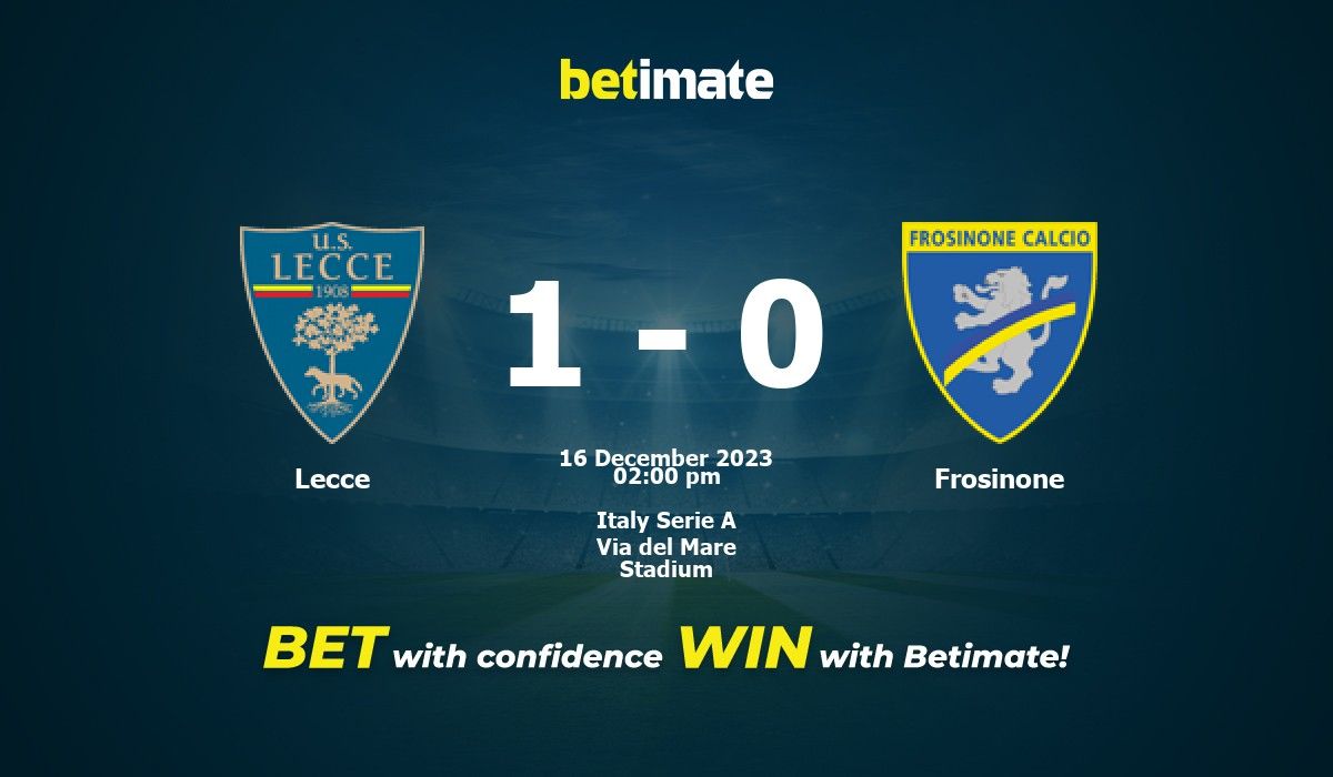 Palpite: Lecce x Frosinone – Campeonato Italiano (Série A) – 16/12