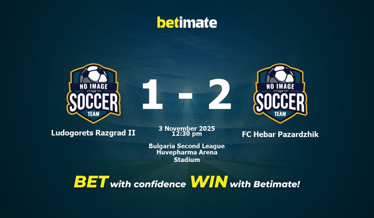 Ludogorets Razgrad II vs FC Hebar Pazardzhik Prognóstico, Odds e Dicas ...