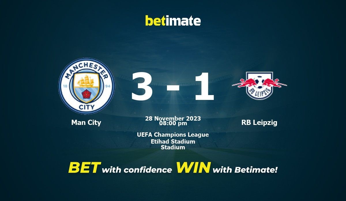 Prognóstico Leipzig - Manchester City. Liga dos Campeões