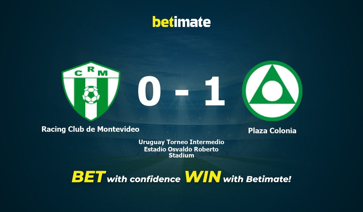 Plaza Colonia vs Cerro - live score, predicted lineups and H2H stats.