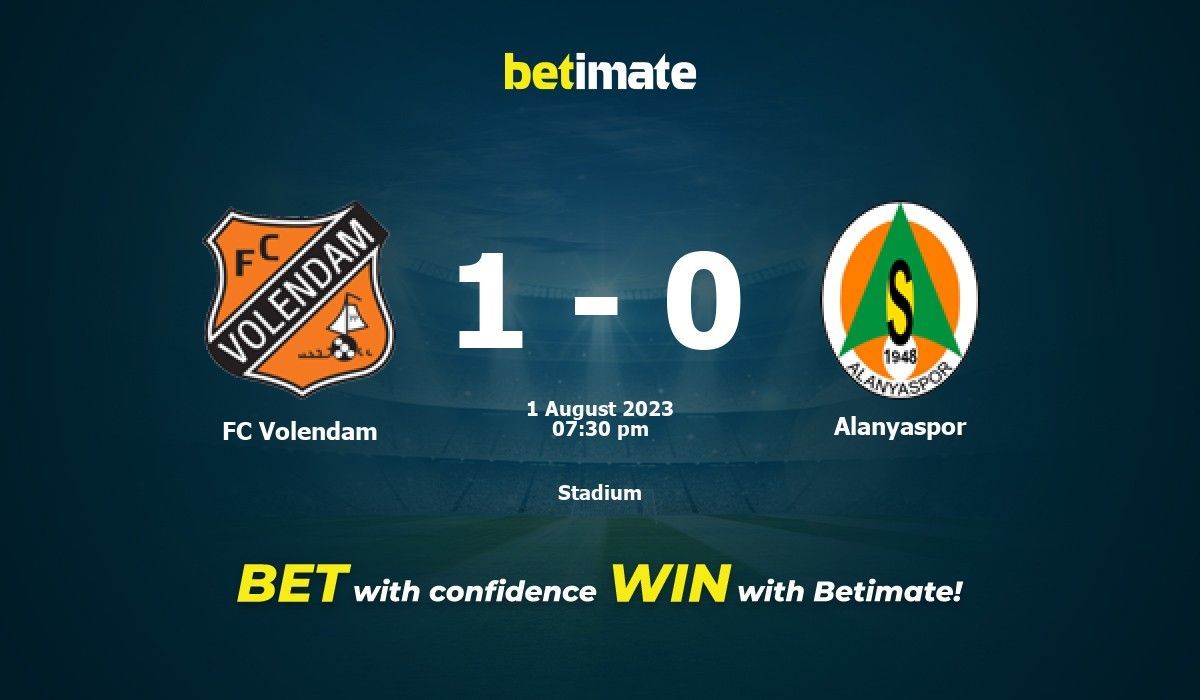 FC Volendam vs Alanyaspor Прогнозы, коэффициенты и советы по ставкам на 01.08.2023 FC Volendam vs Alanyaspor Прогнозы, коэффициенты и советы по ставкам на 01.08.2023