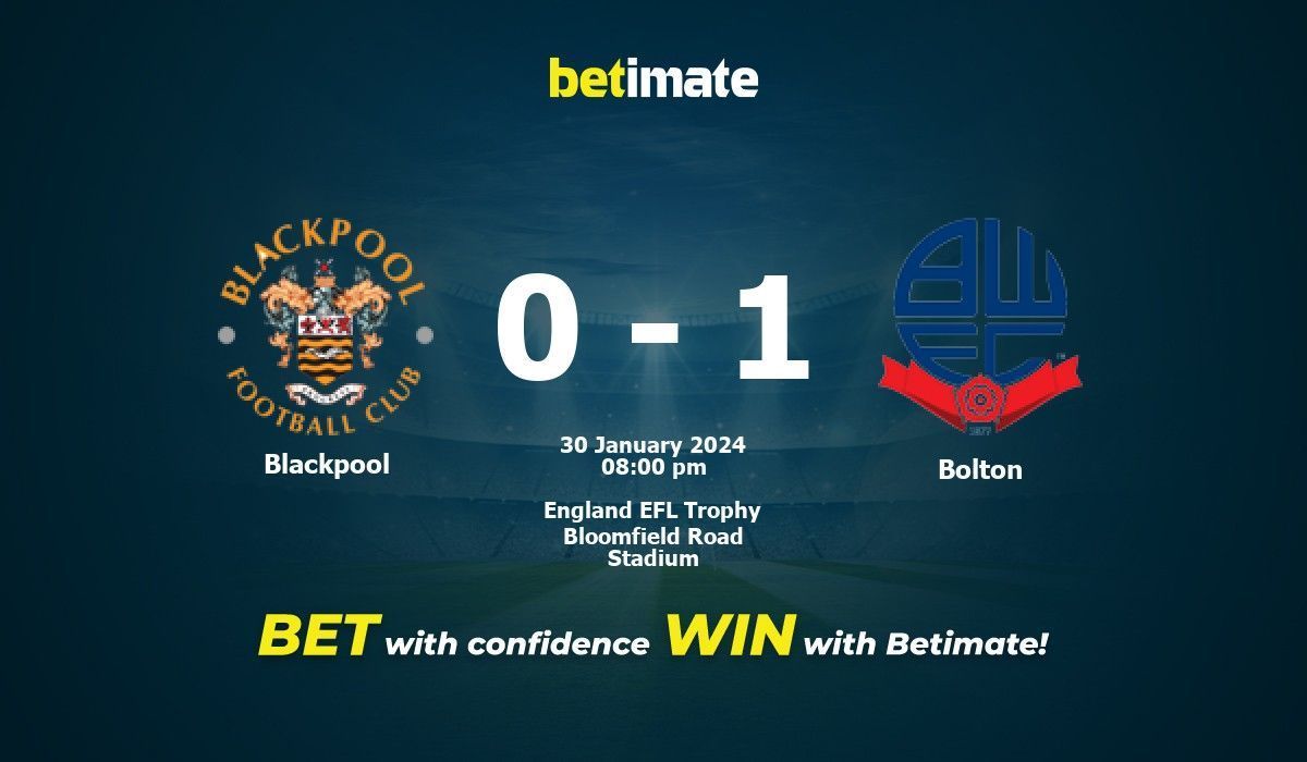 Blackpool Vs Bolton Förutsägelse, Odds Och Vadslagning 2024-01-30