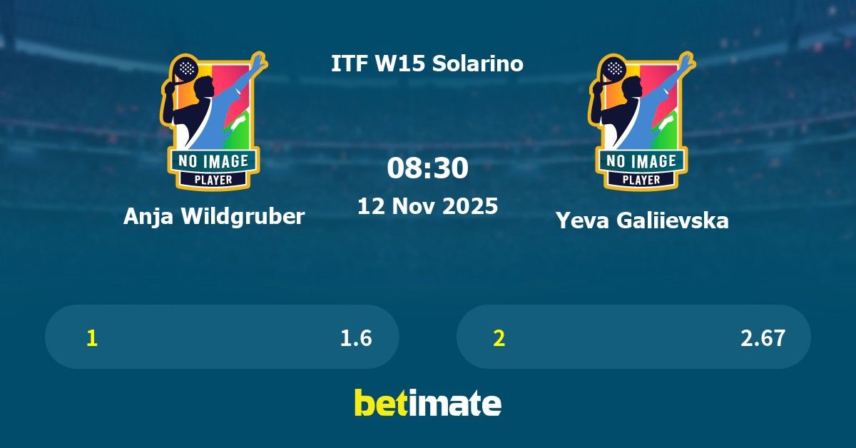 Anja Wildgruber vs Yeva Galiievska Prediction, Tennis Odds & Betting ...
