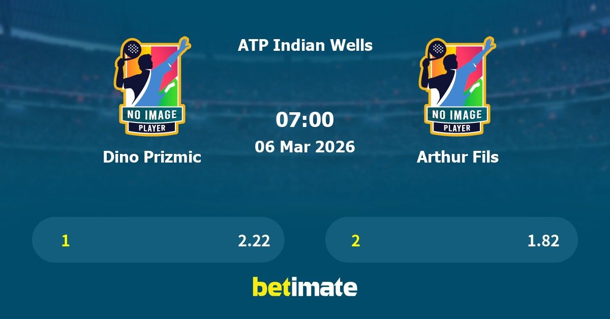Dino Prizmic vs Arthur Fils Prediction, Tennis Odds & Betting Tips 06 ...