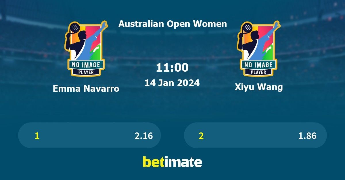 Emma Navarro Vs Xiyu Wang Prediction Tennis Odds And Betting Tips 14012024 1487