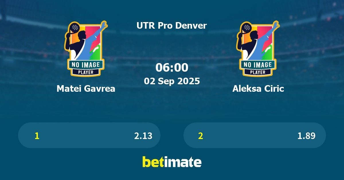 Matei Gavrea vs Aleksa Ciric Prediction, Tennis Odds & Betting Tips 02