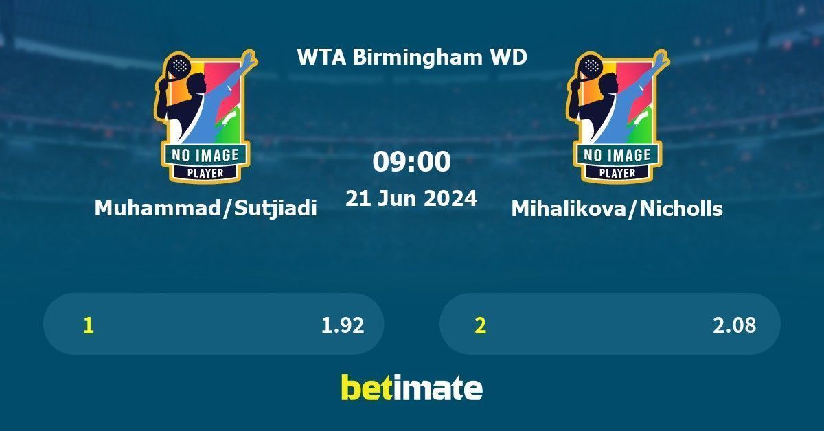 Muhammad/Sutjiadi vs Mihalikova/Nicholls Prediction, Tennis Odds
