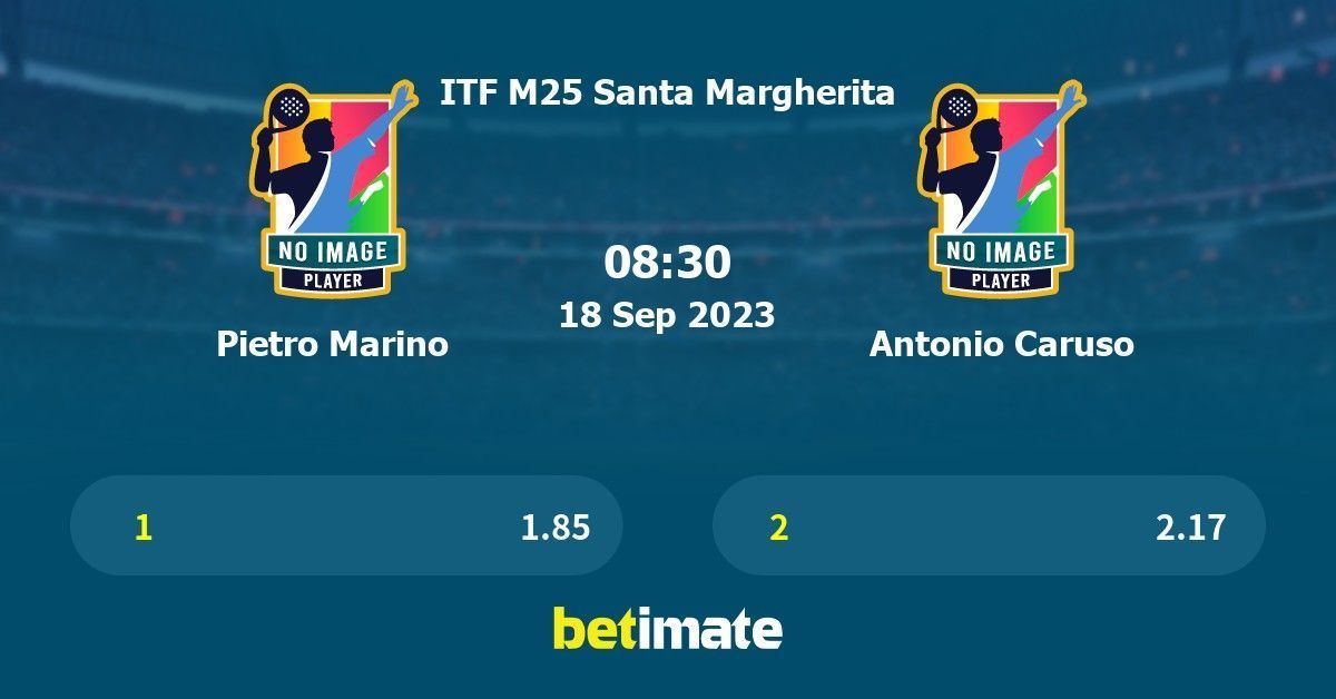 Pietro Marino vs Antonio Caruso Prediction Tennis Odds Betting