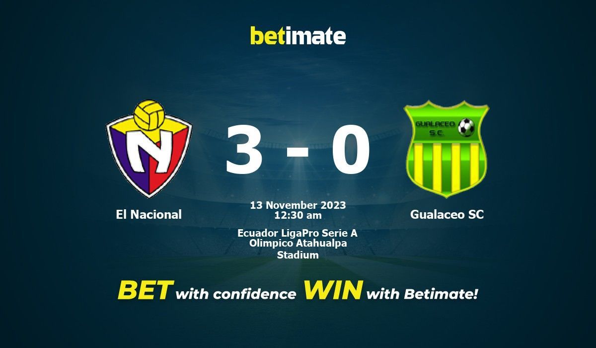 Dự đoán El Nacional vs Gualaceo SC, Tỷ lệ & Mẹo cá cược 12/11/2023