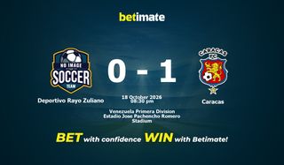 Deportivo Rayo Zuliano vs Caracas Prédiction et cotes, 18 octobre 2026