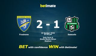 Frosinone vs Sassuolo – prognoza i kursy, 16 października 2026