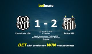 Dự đoán và tỷ lệ Ponte Preta U20 vs Santos U20, 12/10/2026