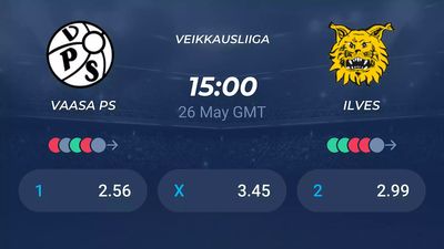 VPS Vaasa vs FC Ilves 予測、オッズ、賭けのヒント 05/26/2023