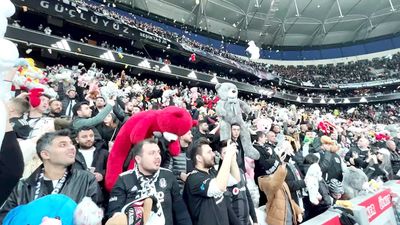 Besiktas match halted as fans toss toys onto field to aid Turkey and Syria earthquake victims
