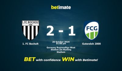 1. FC Bocholt vs. Gütersloh 2000 Prognose, Quoten & Wetttipps 26.10.2024