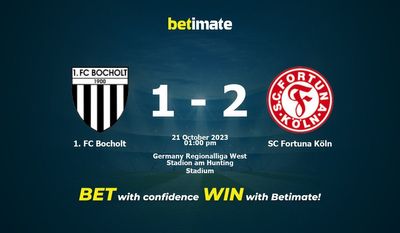 1. FC Bocholt gegen SC Fortuna Köln Vorhersage, Quoten & Wetttipps 21.10.2023