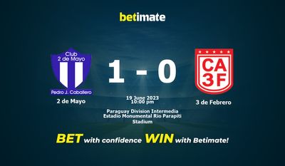 2 de Mayo vs. 3 de Febrero Vorhersage, Quoten und Wetttipps 19.06.2023