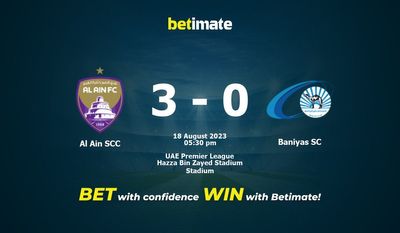 Al Ain SCC gegen Baniyas SC Vorhersage, Quoten und Wetttipps 18.08.2023
