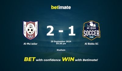 Al-Mu'aidar vs. Al Bidda SC – Vorhersage, Quoten und Wetttipps 20.09.2024