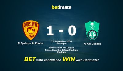 Al Qadisiya Al Khubar gegen Al Ahli Jeddah Vorhersage, Quoten und Wetttipps 27.09.2024