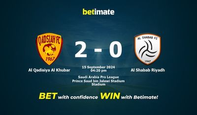 Al Qadisiya Al Khubar gegen Al Shabab Riad Vorhersage, Quoten und Wetttipps 15.09.2024