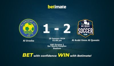 Al Urooba gegen Al Arabi Umm Al Quwain Vorhersage, Quoten und Wetttipps 20.01.2024