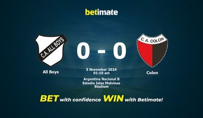 All Boys vs Colon Vorhersage, Quoten & Wetttipps 11/05/2024