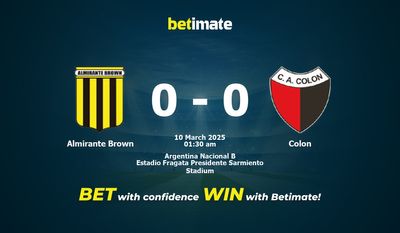 Almirante Brown vs. Colon – Vorhersage, Quoten und Wetttipps – 10.03.2025