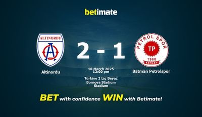 Altinordu vs. Batman Petrolspor – Vorhersage, Quoten und Wett-Tipps – 16.03.2025